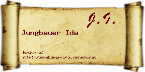 Jungbauer Ida névjegykártya
